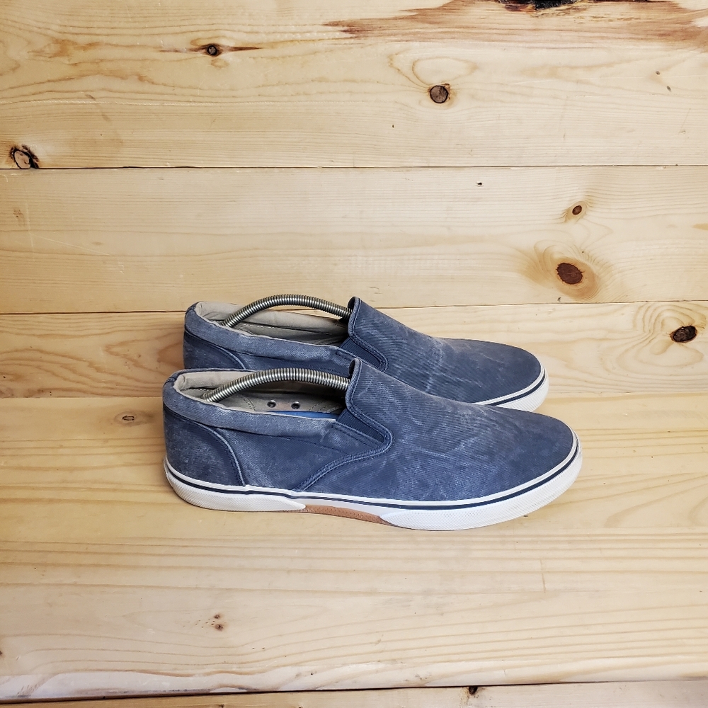 Casual Slip-On Men's Shoes in Slate Blue